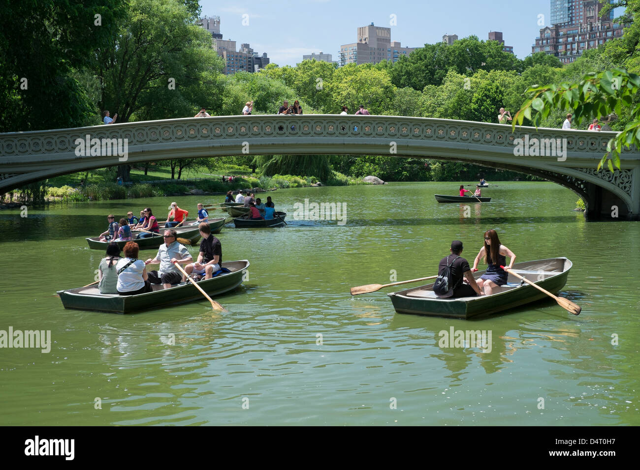 Bogenbrücke im New Yorker Central Park Stockfoto