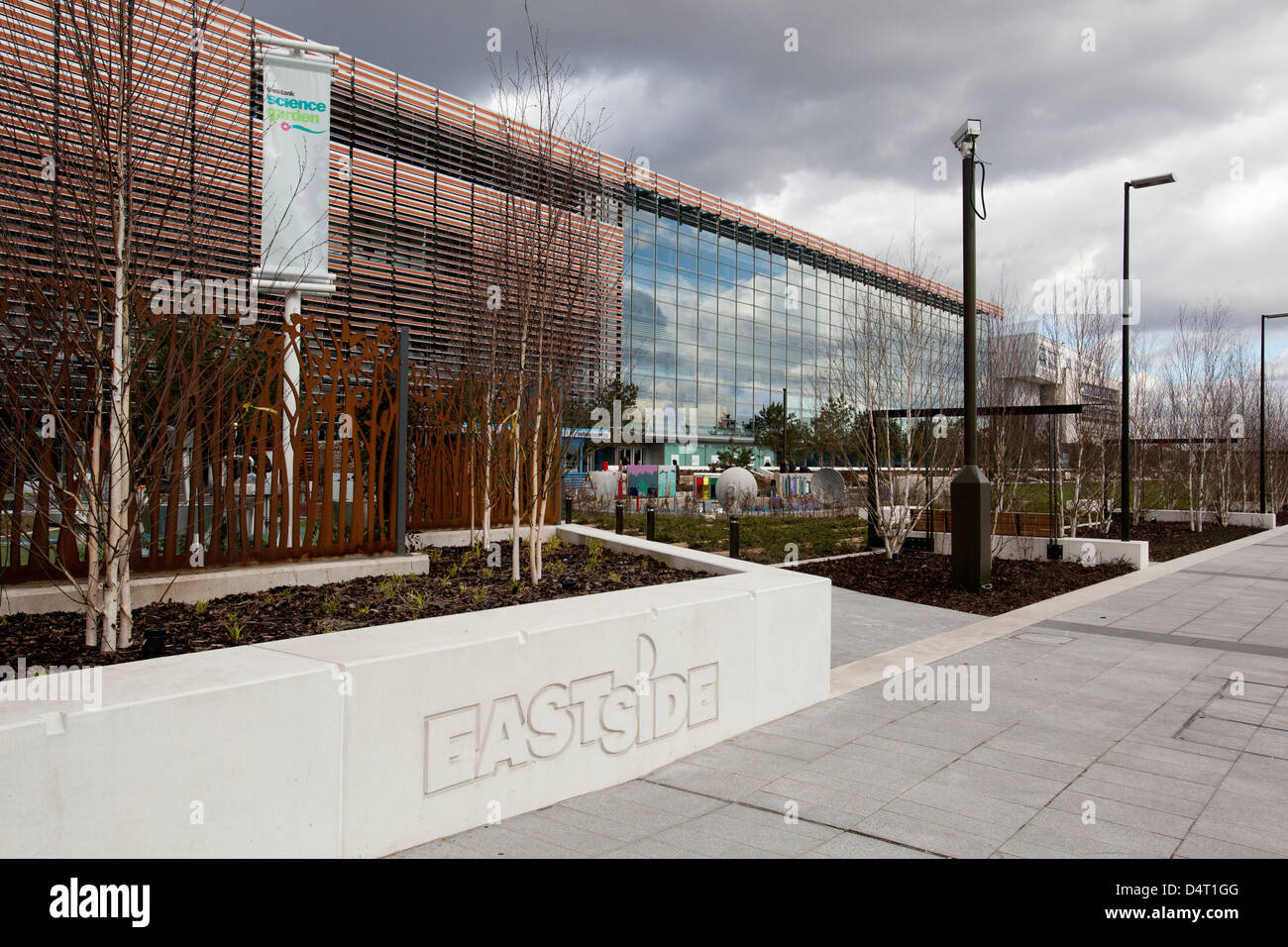 Eastside-Park eröffnet im März 2013, ein Stück Grün am Stadtrand von Birmingham City Centre. Stockfoto