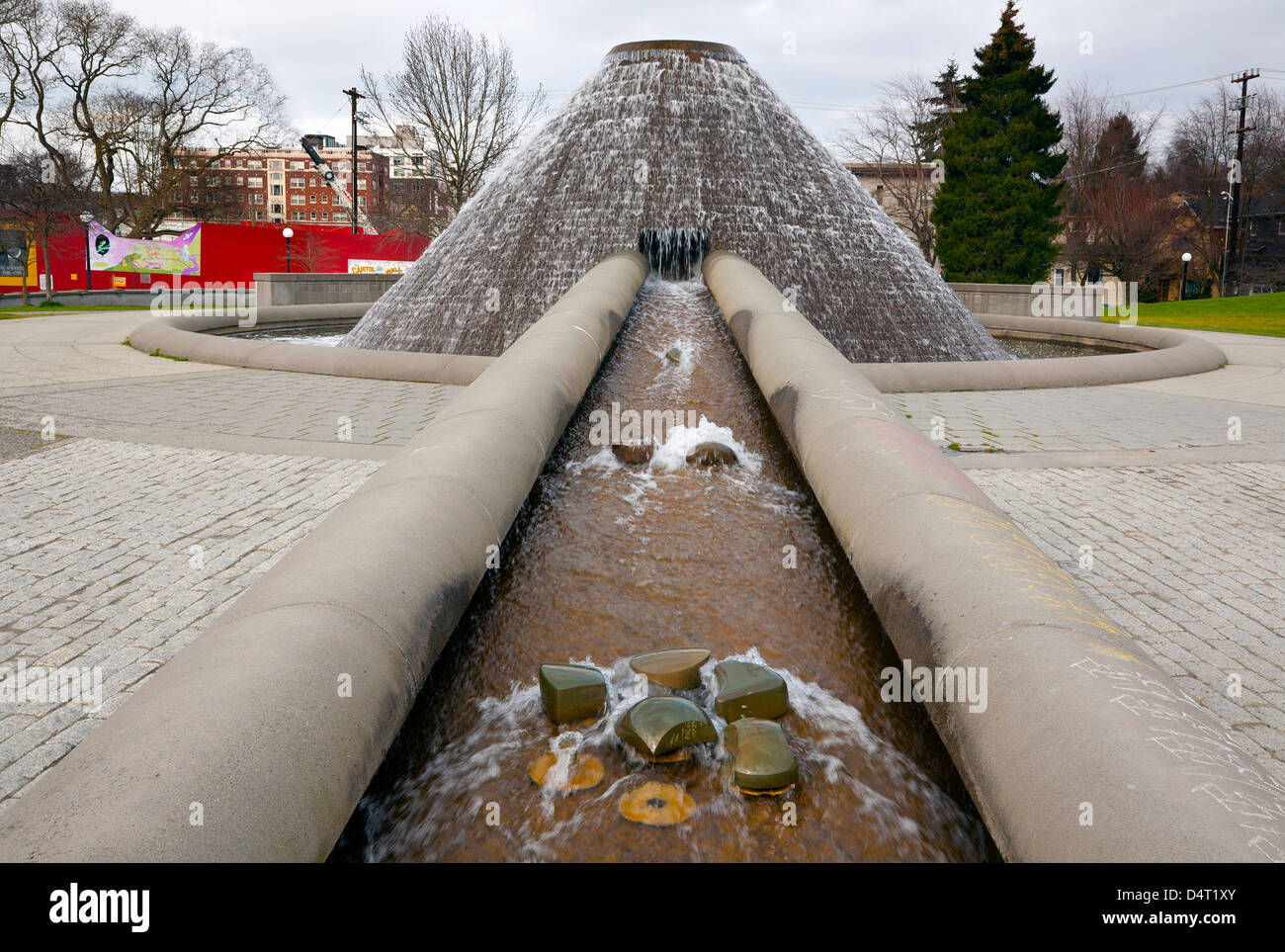 WA08191-00... WASHINGTON - der Berg geformt-Brunnen im Cal-Anderson-Park auf dem Capitol Hill in Seattle. Stockfoto