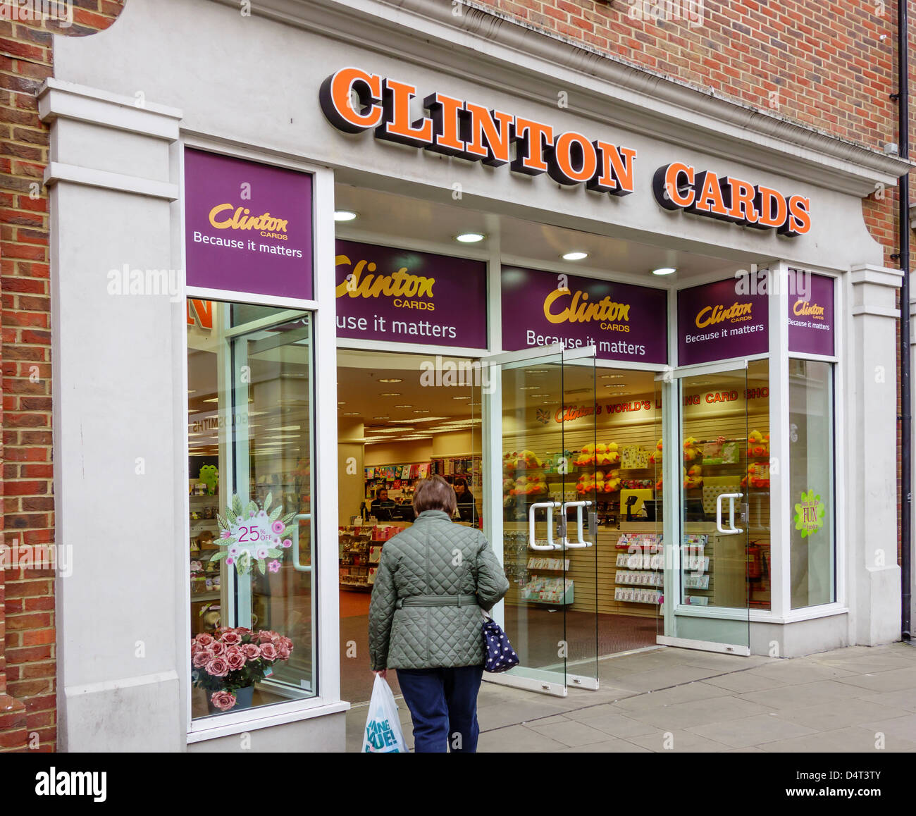 Clinton Karten Shop in Canterbury Kent England Stockfoto