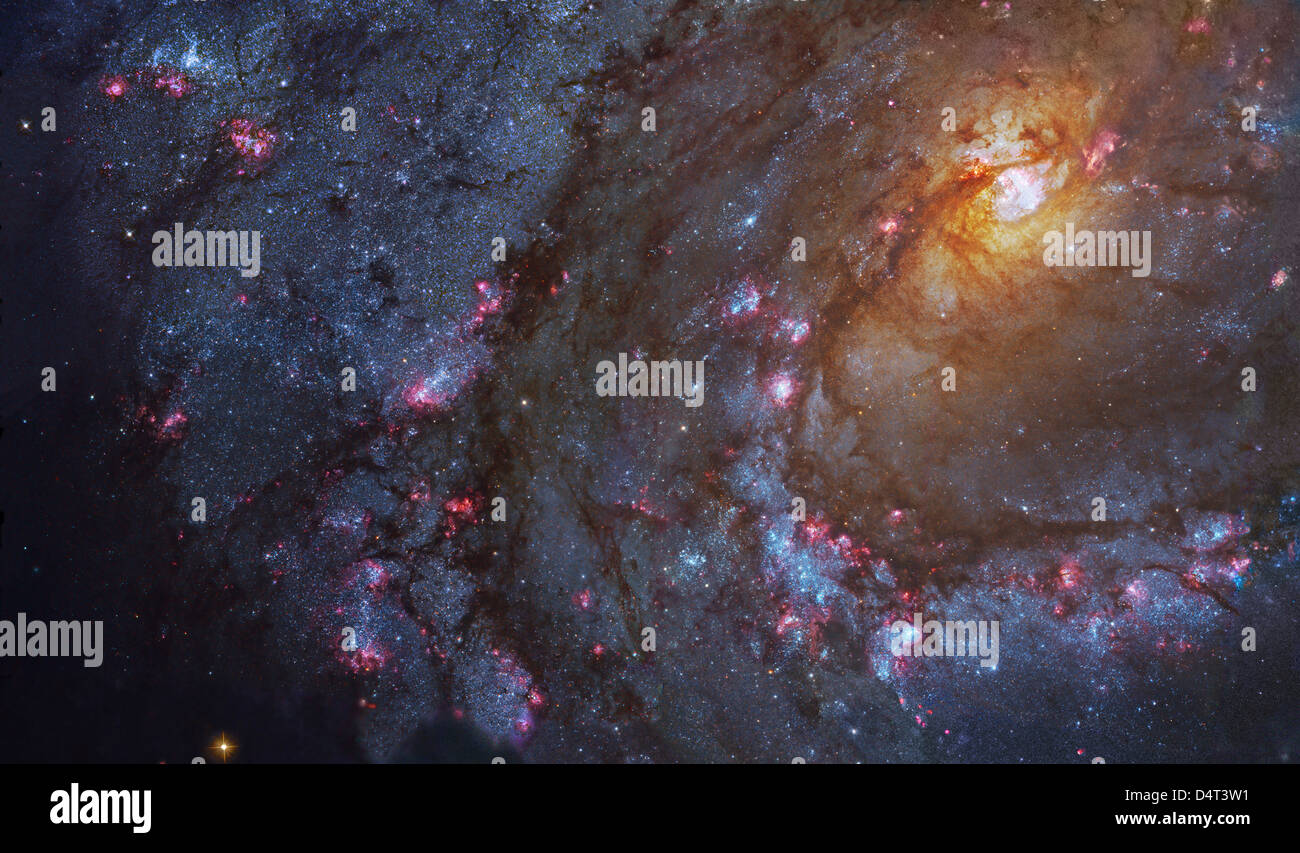 Nahaufnahme der südlichen Pinwheel Galaxie. Stockfoto