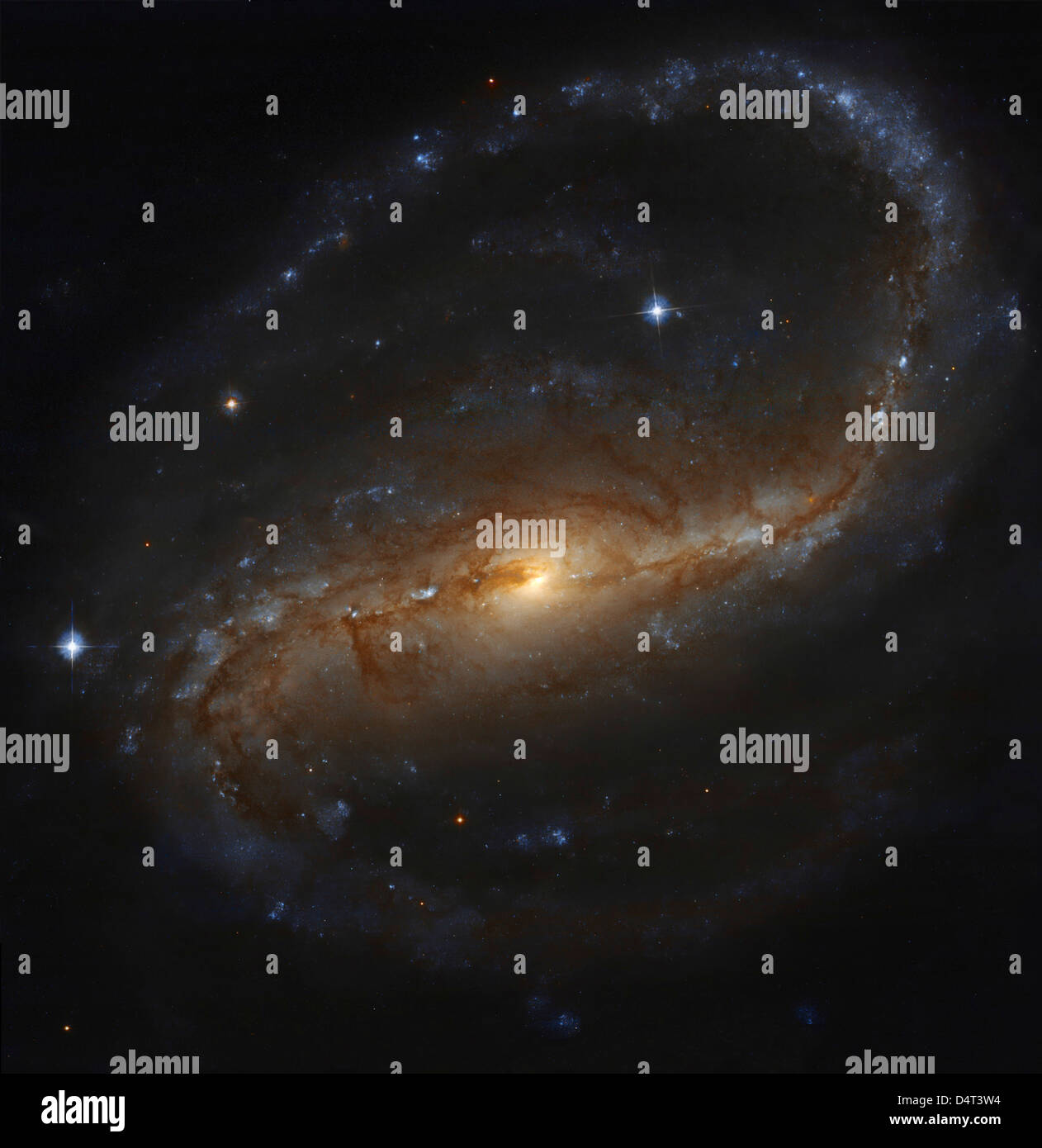 NGC 7479 verjährt Spiralgalaxie im Sternbild Pegasus. Stockfoto