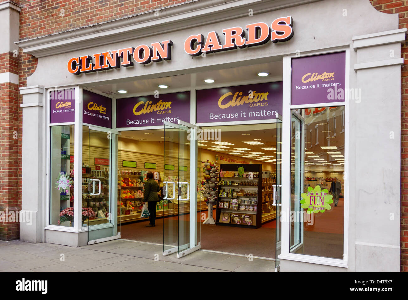 Clinton Karten Shop in Canterbury Kent England Stockfoto