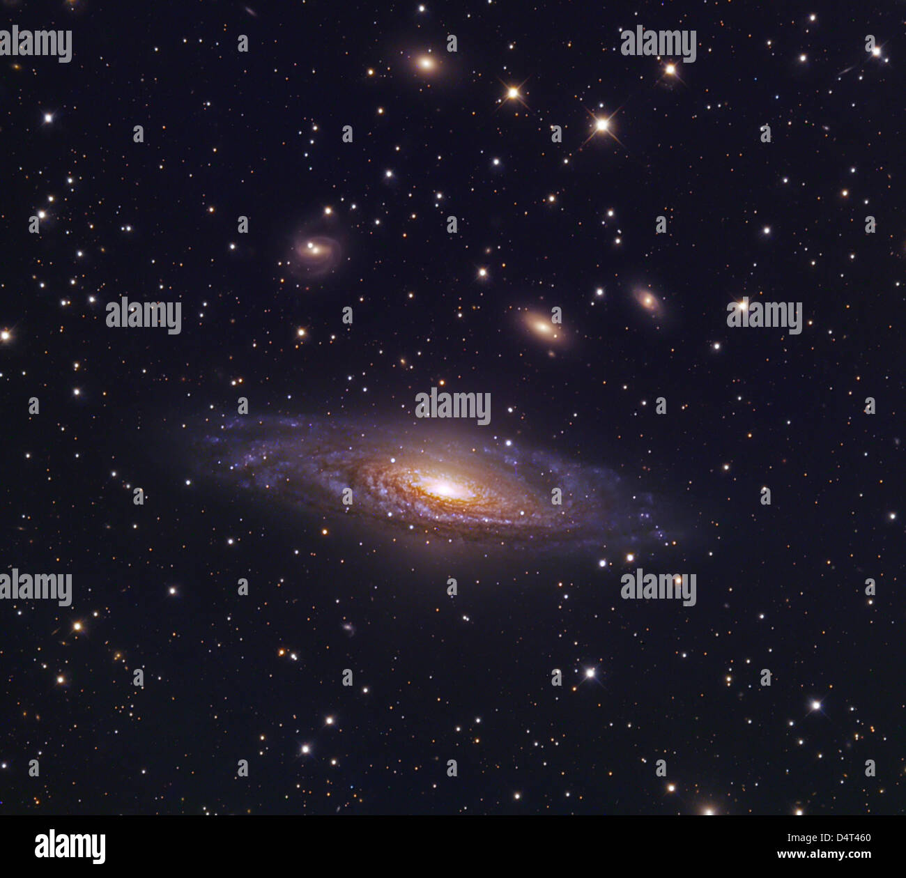NGC 7331, Spiralgalaxie im Pegasus. Stockfoto