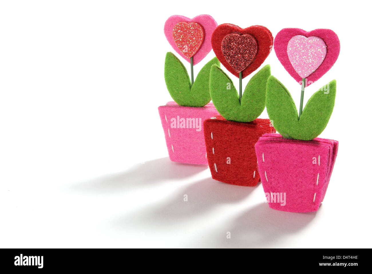 Liebe Herz Blumen Stockfoto