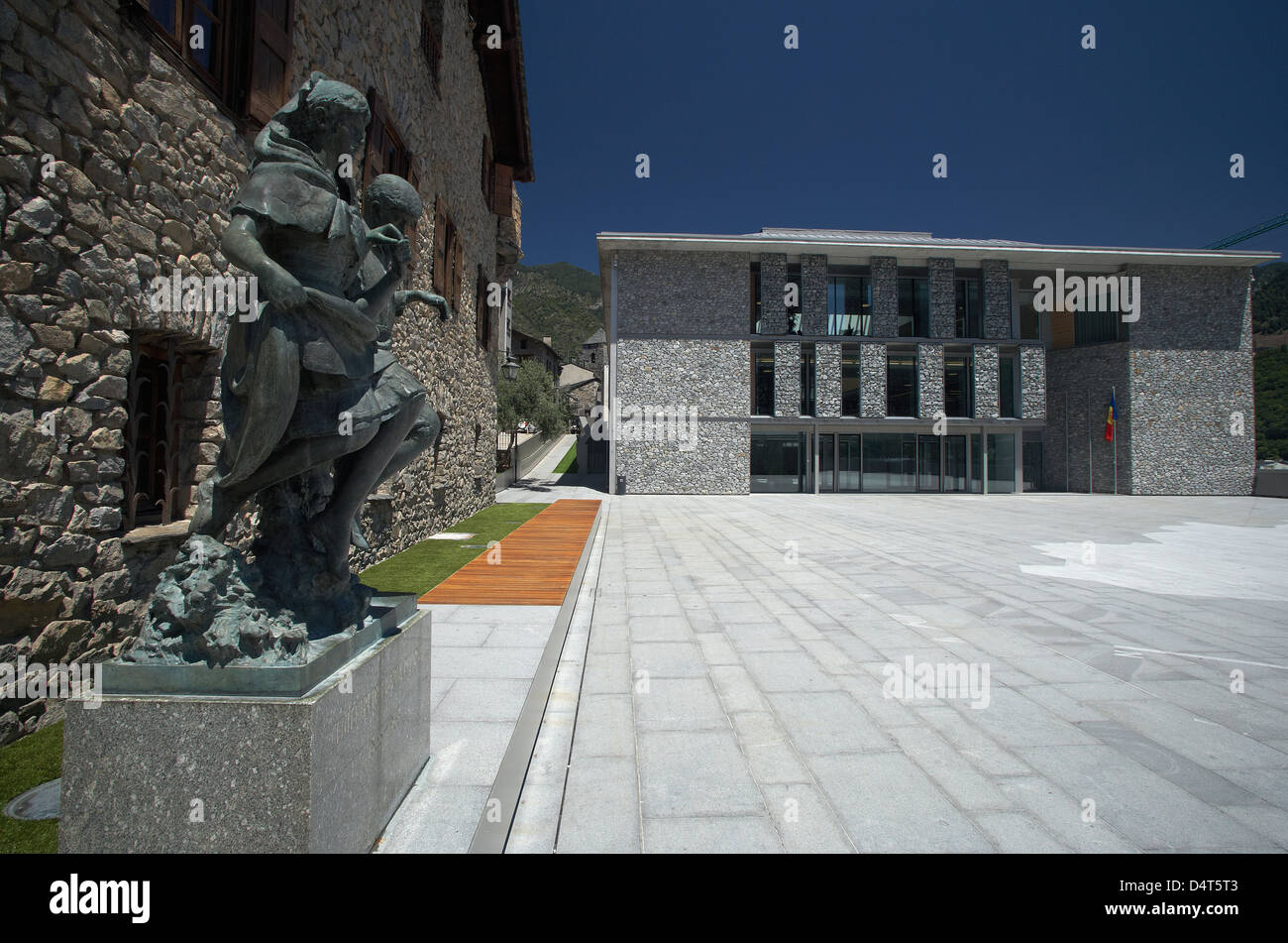 Andorra la Vella, Andorra, Bau der Consell General de Les Valls Stockfoto