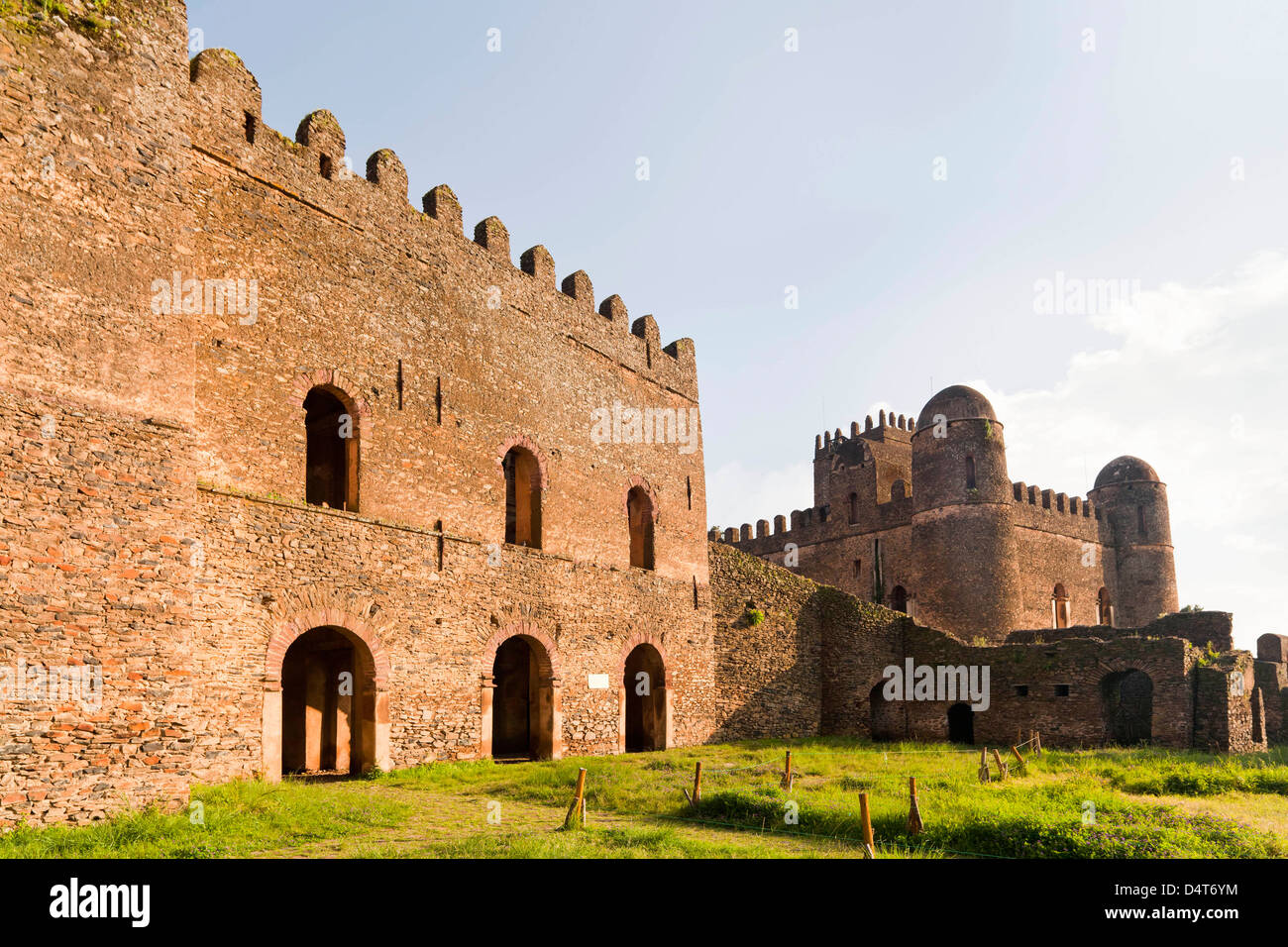 Fasil Ghebbi, einen festungsartigen königliche Gehege, Gonder, Äthiopien Stockfoto