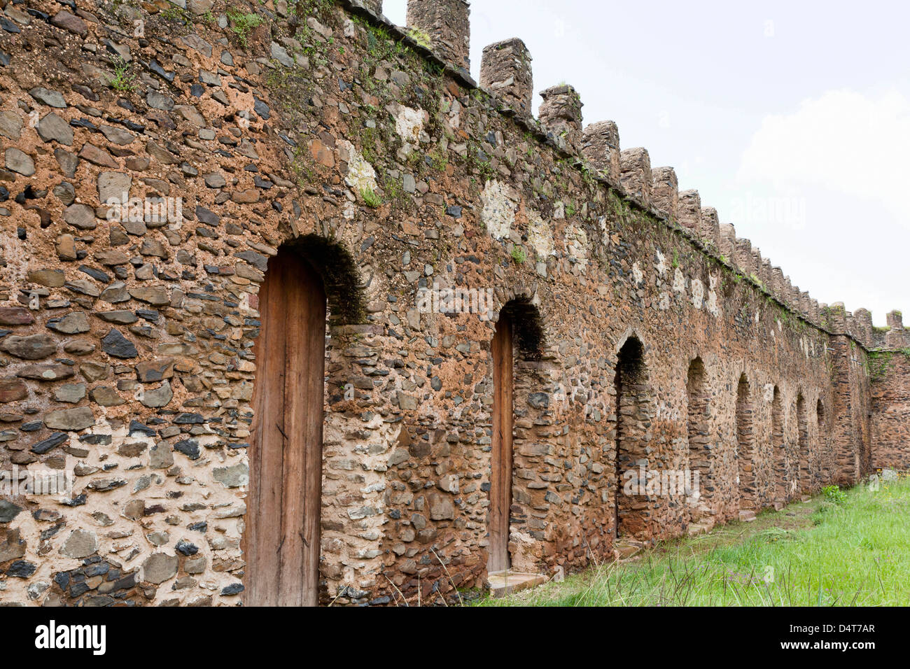 Fasil Ghebbi, einen festungsartigen königliche Gehege, Gonder, Äthiopien Stockfoto