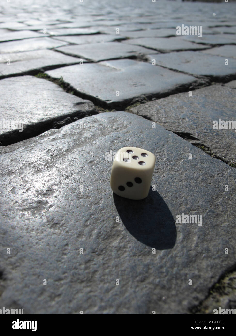 Würfel auf Piazza San Pietro - Vatikan - zeigt Nr. 5 Stockfoto