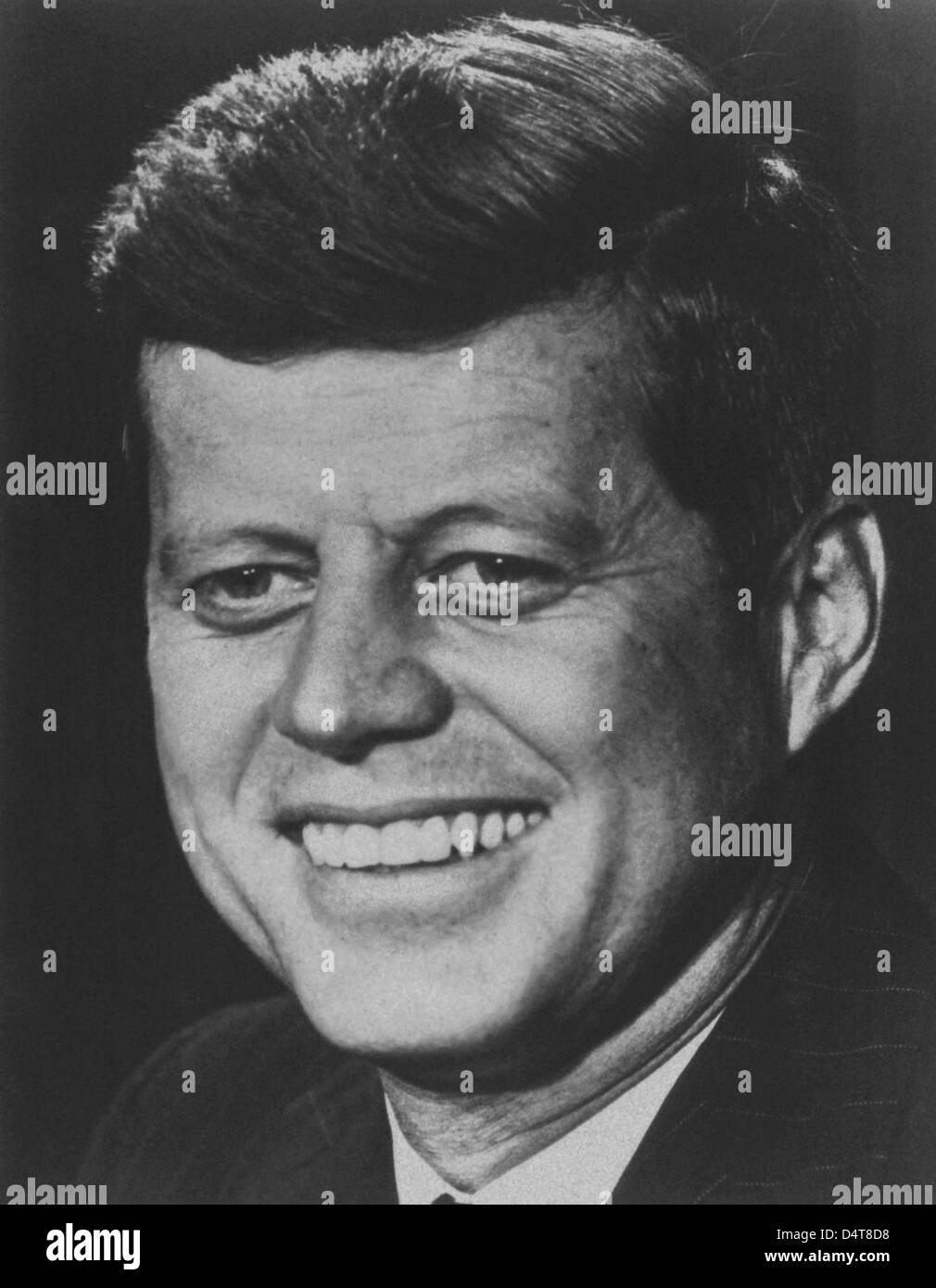 Digital restaurierten Oldtimer Foto von Präsident John F. Kennedy. Stockfoto