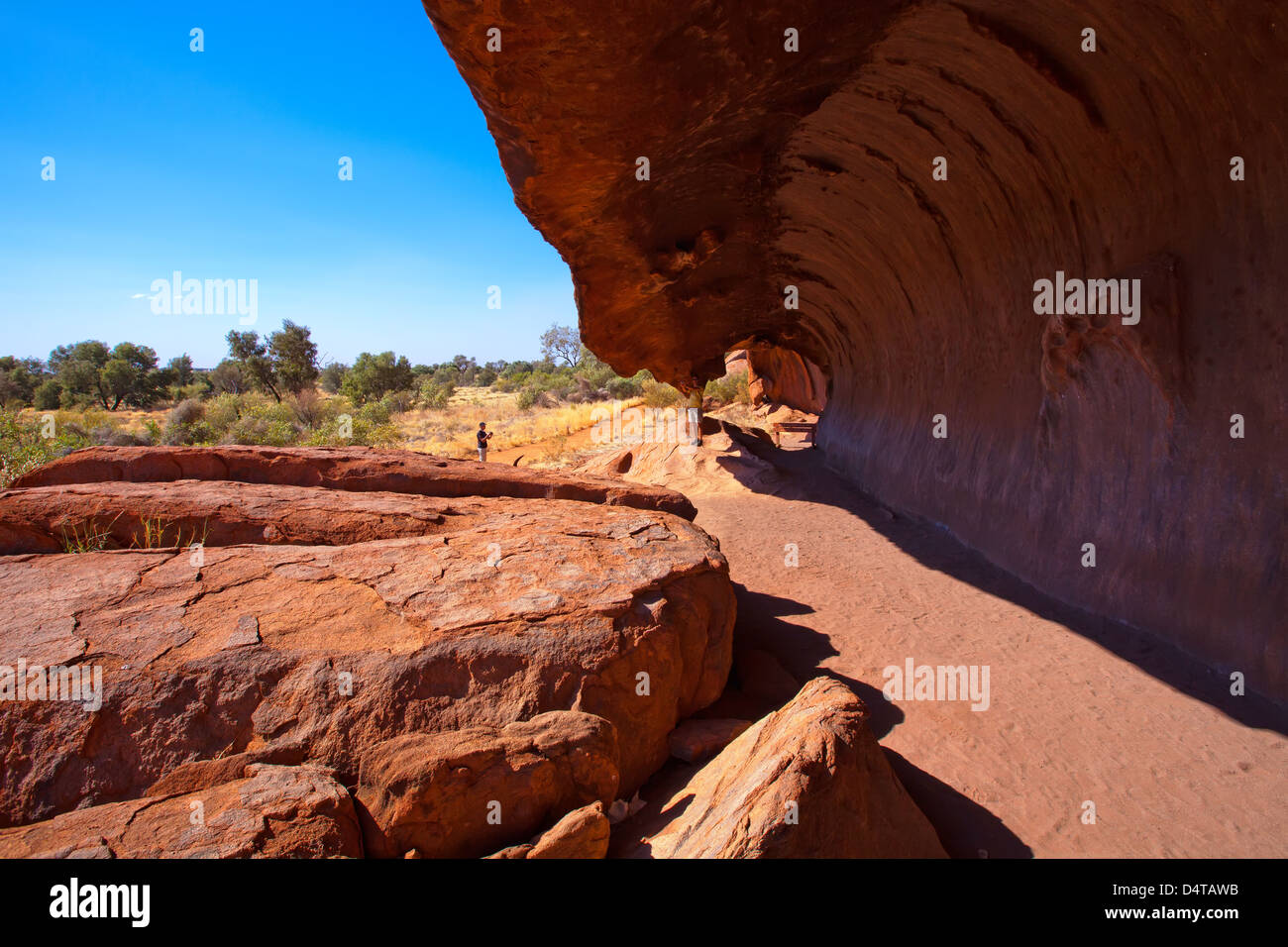 Outback-zentrale Australien Northern Territory Landschaft Landschaften outback Ayers Rock Uluru Stockfoto