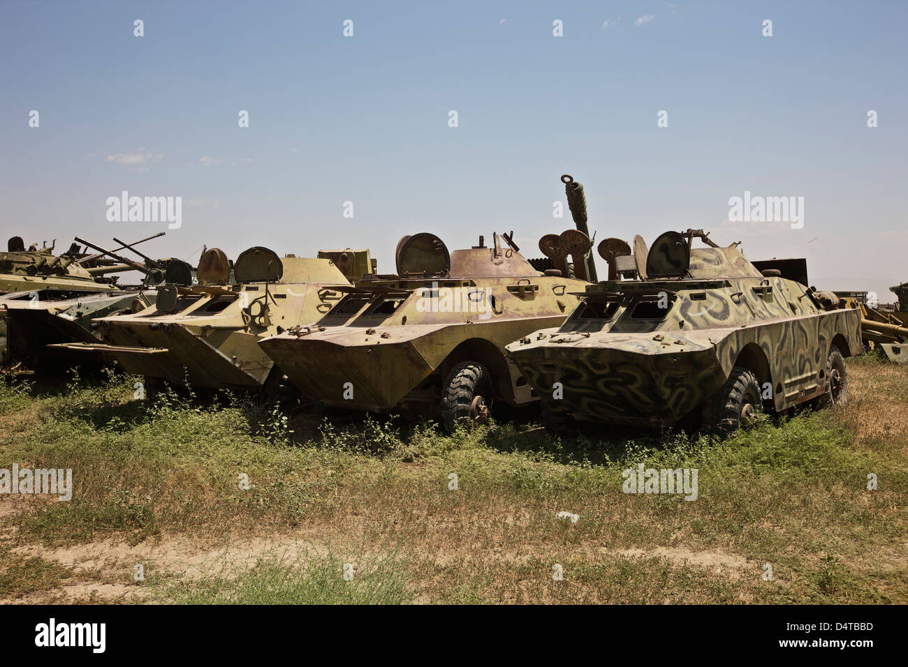 BRDM-2 Combat Reconnaissance/Patrol Fahrzeuge. Stockfoto