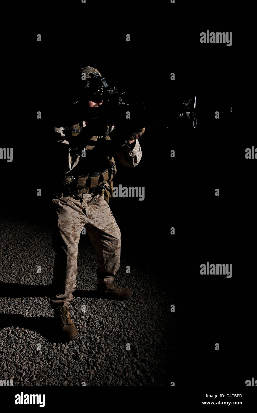 Porträt eines US-Marines in Nordafghanistan. Stockfoto