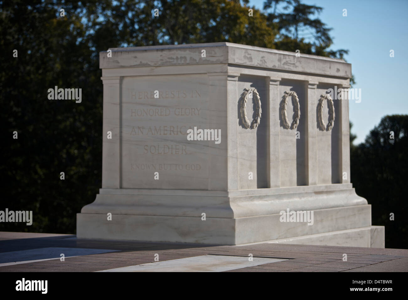 Grab des unbekannten Soldaten, Arlington Staatsangehörig-Kirchhof, Arlington, Virginia. Stockfoto