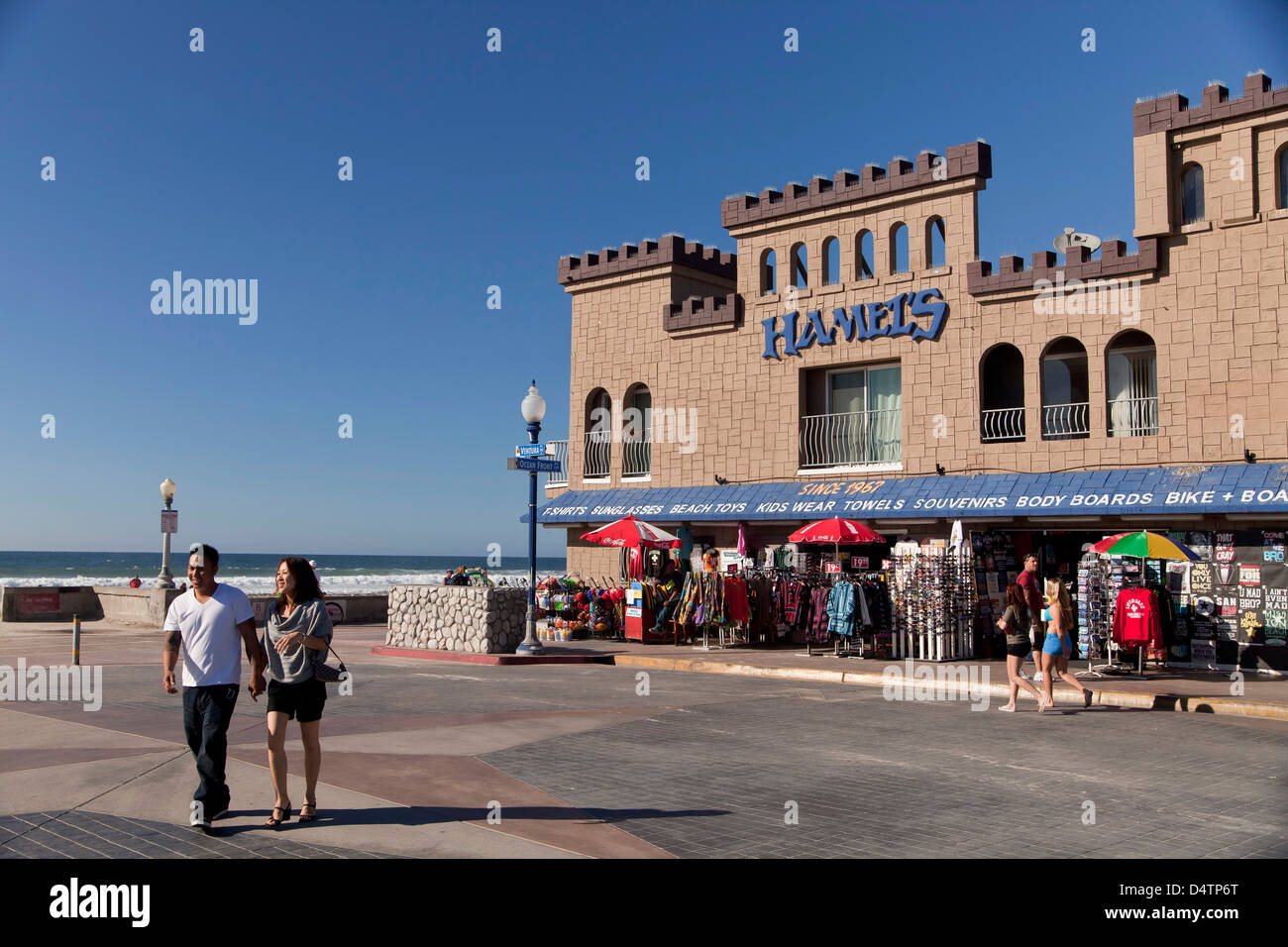 Hamels Souvenirs am Mission Beach, San Diego, Kalifornien, Vereinigte Staaten von Amerika, USA Stockfoto