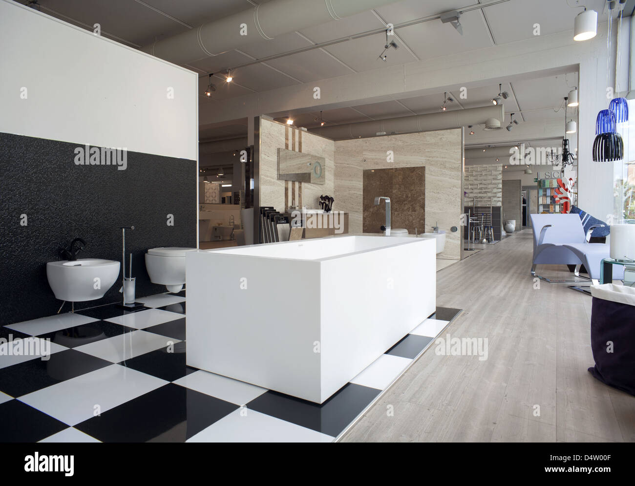 Home Möbel Showroom Store in Italien Stockfoto
