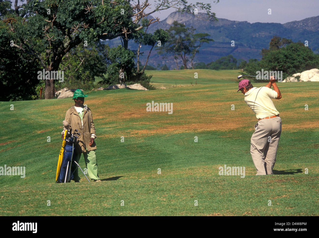Golfplatz, Leopard Rock Golf Resort und Casino in der Nähe von Stadt Mutare, Provinz Manicaland, Simbabwe Stockfoto