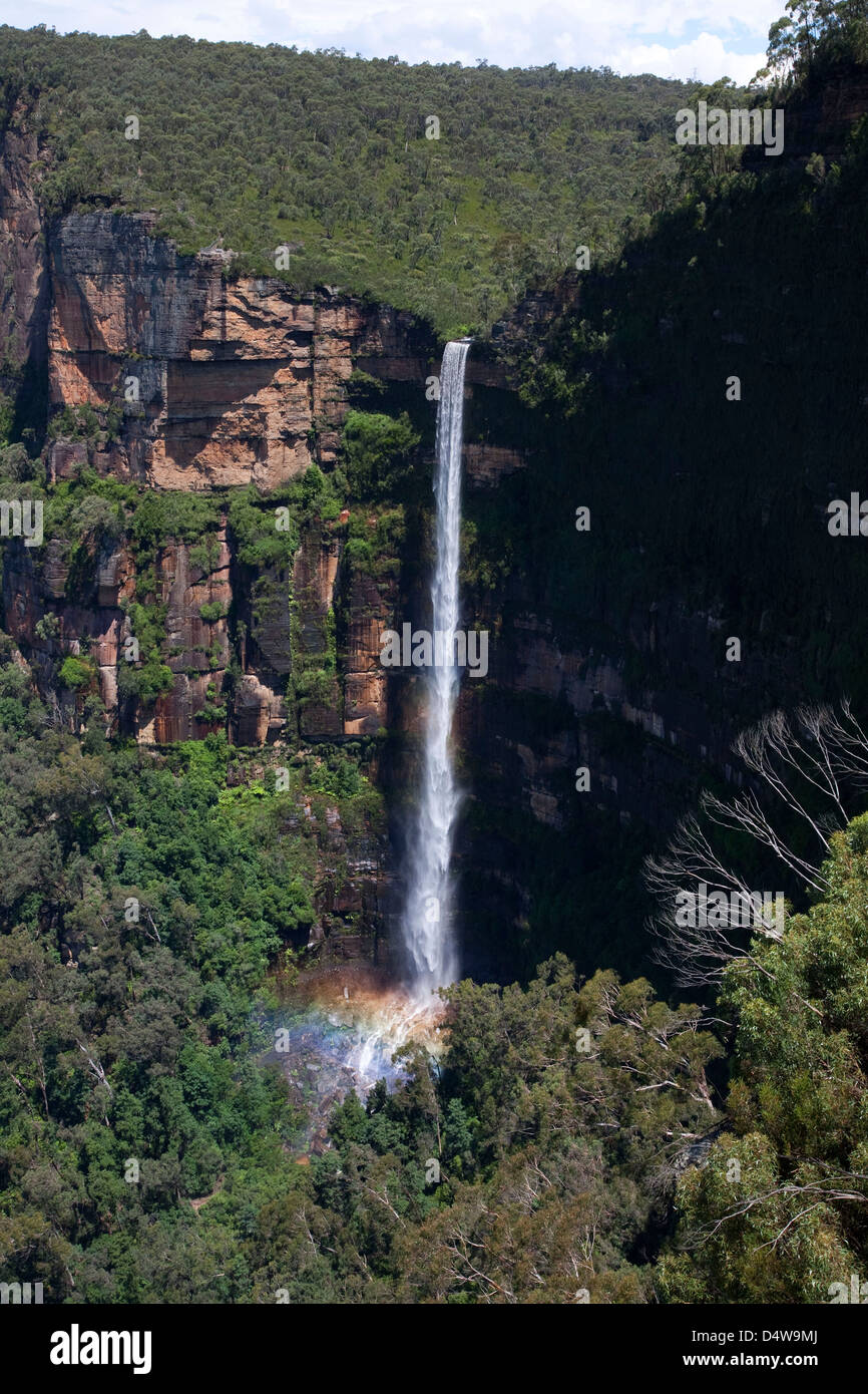 Bridal Veil Falls im Govetts Leap Lookout Blue Mountains New South Wales Australien Stockfoto
