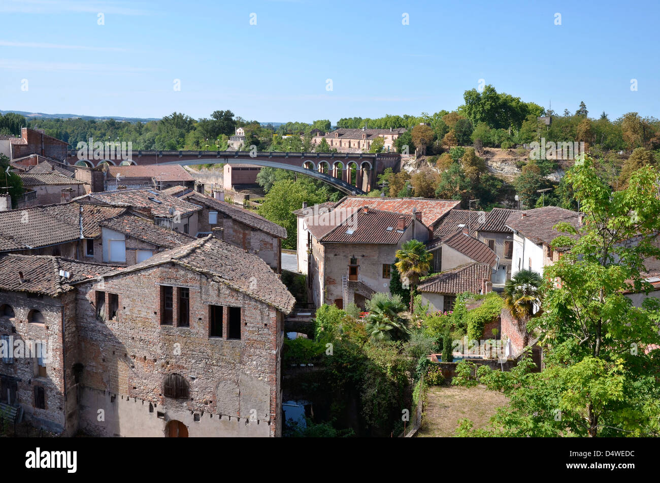 Blick auf die Stadt Gaillac in Südfrankreich. Region Midi-Pyrénées, Tarn Abteilung Stockfoto