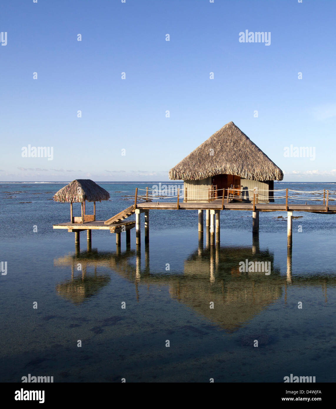 über Wasser bungalow Stockfoto