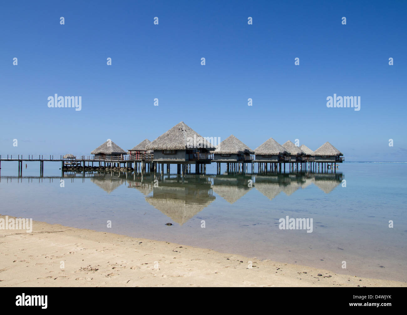 über Wasser-bungalows Stockfoto