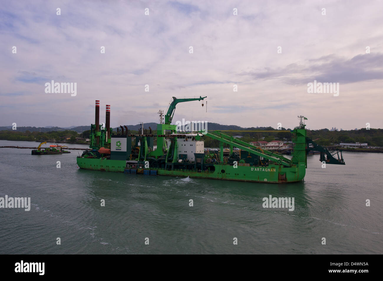 Schiffe im Abschnitt Miraflores Schleuse des Panamakanals Stockfoto