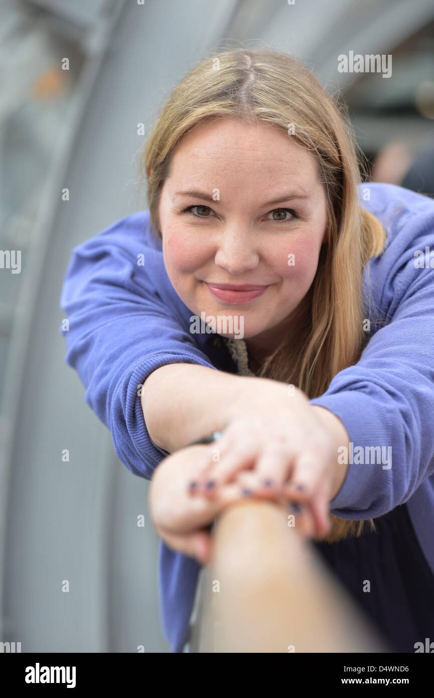 Emmy Abrahamson abgebildet auf der Leipziger Buchmesse im März 2013. Stockfoto