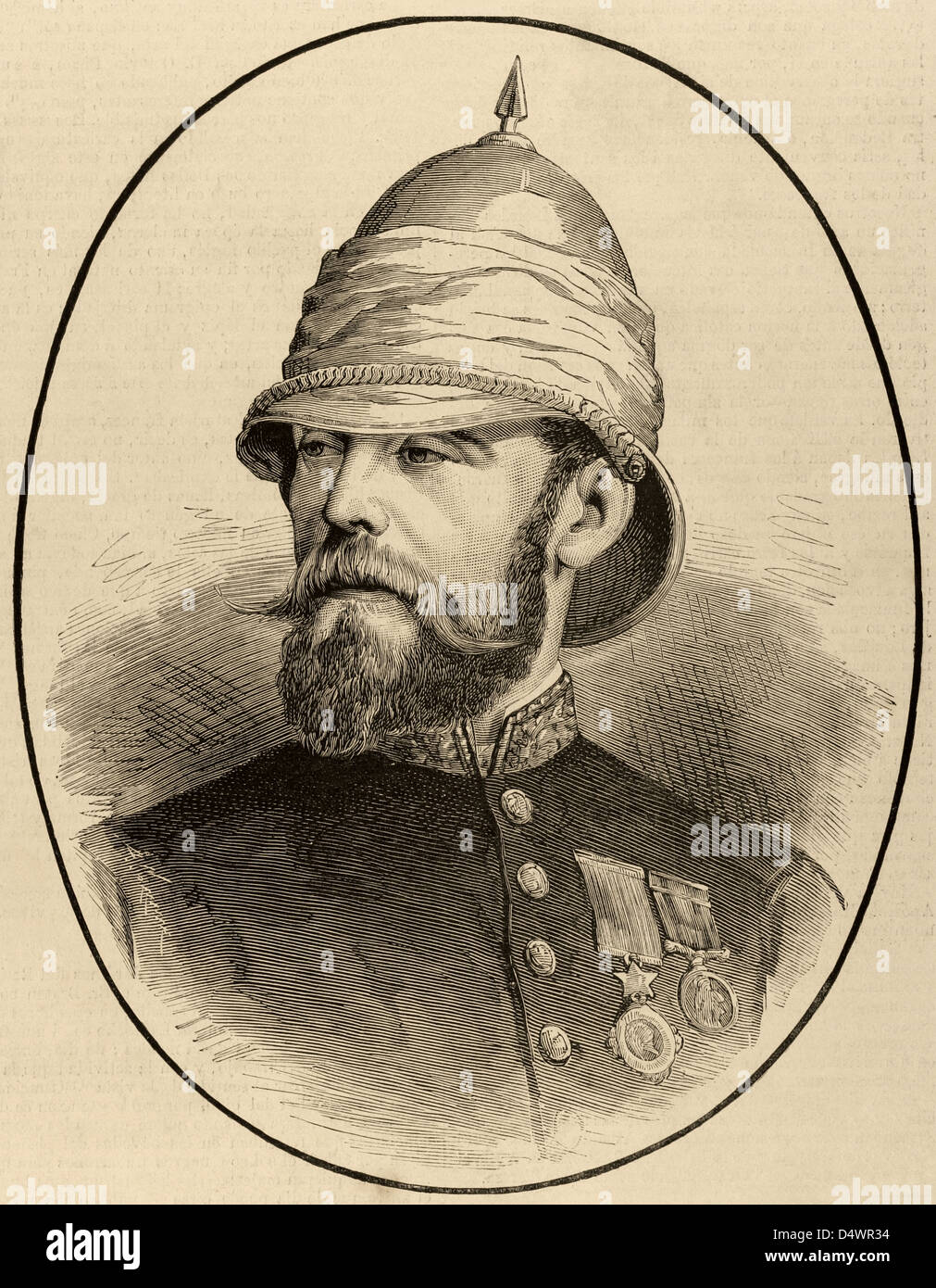 Herr Pierre Louis Napoleon betteln (1841-1879). Britische Militär. Gravur in der spanischen und amerikanischen Abbildung, 1879. Stockfoto