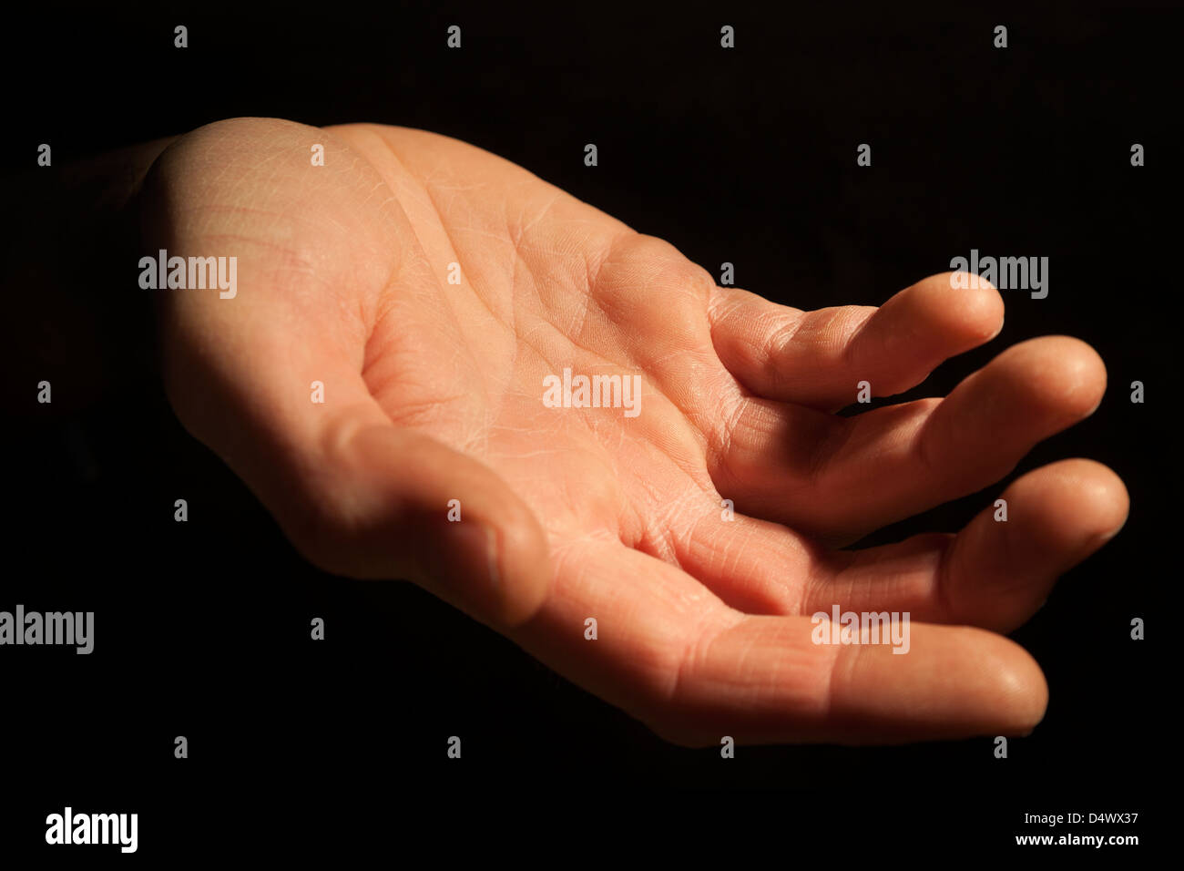 Halten Sie eine helfende Hand Stockfoto
