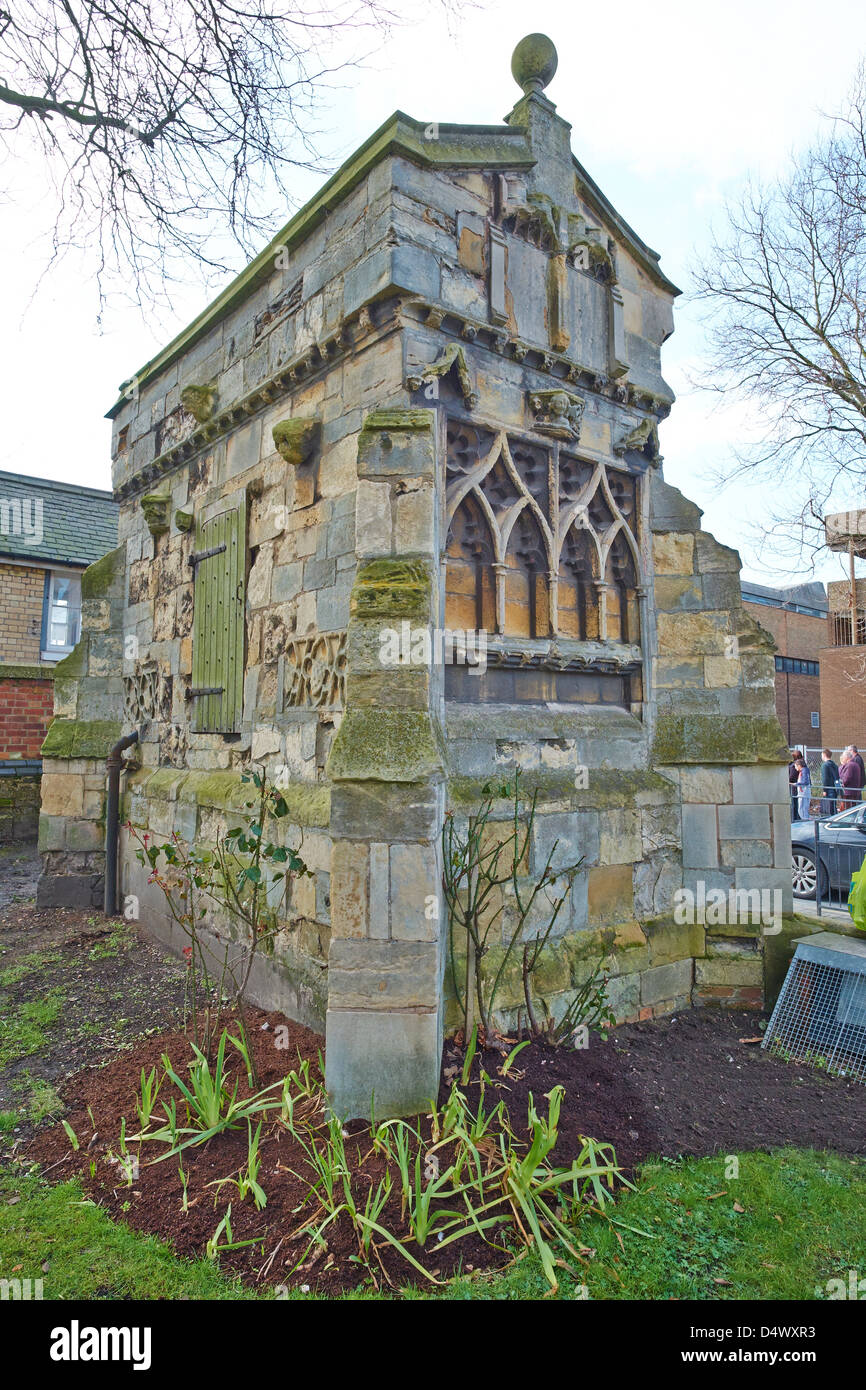 Str. Marys Conduit, wo Menschen ihr Trinkwasser gesammelt, Wasser bis 1906 St. Mary's Street Lincoln Lincolnshire England Stockfoto