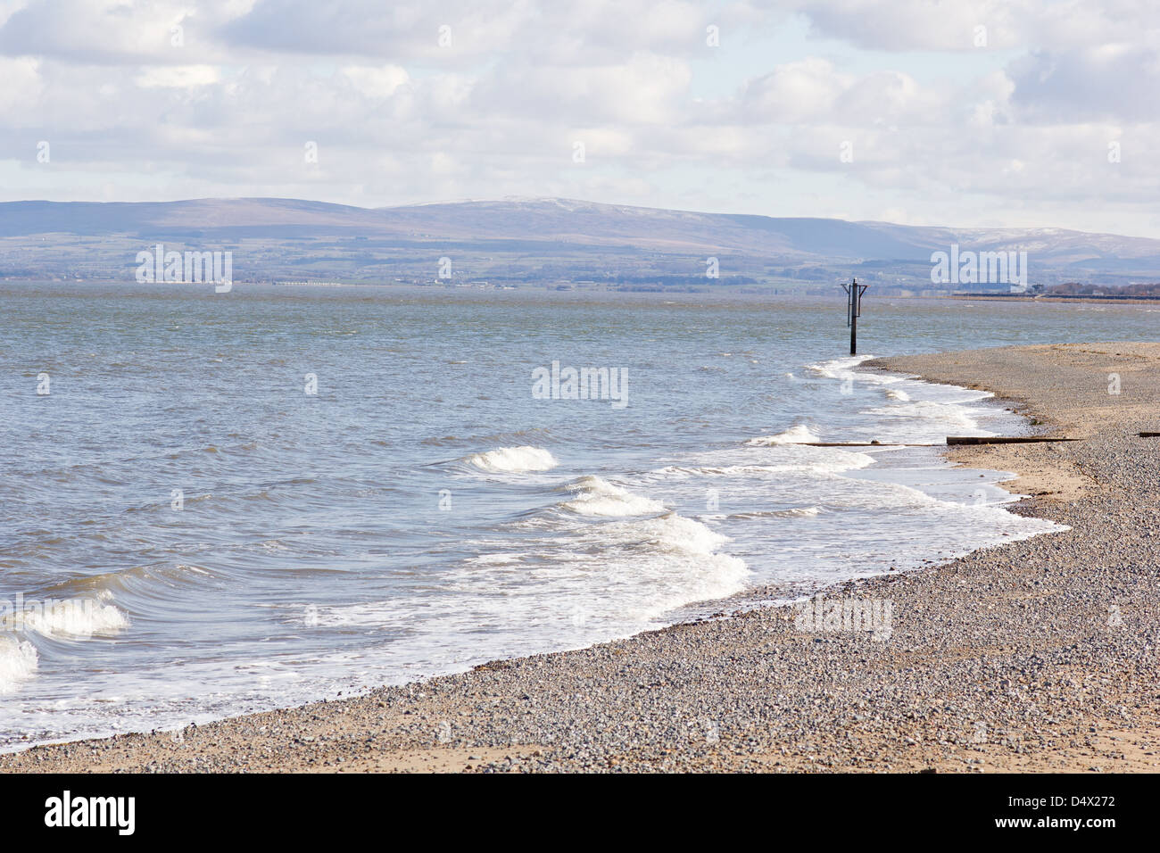 Fleetwood - Lancashire, England am Strand und Meer Stockfoto