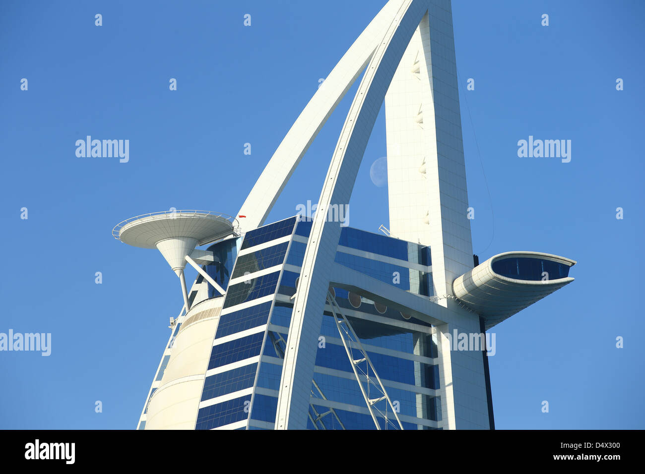 Closeup Aufnahme von Bruj Al Arab, Dubai, Vereinigte Arabische Emirate Stockfoto