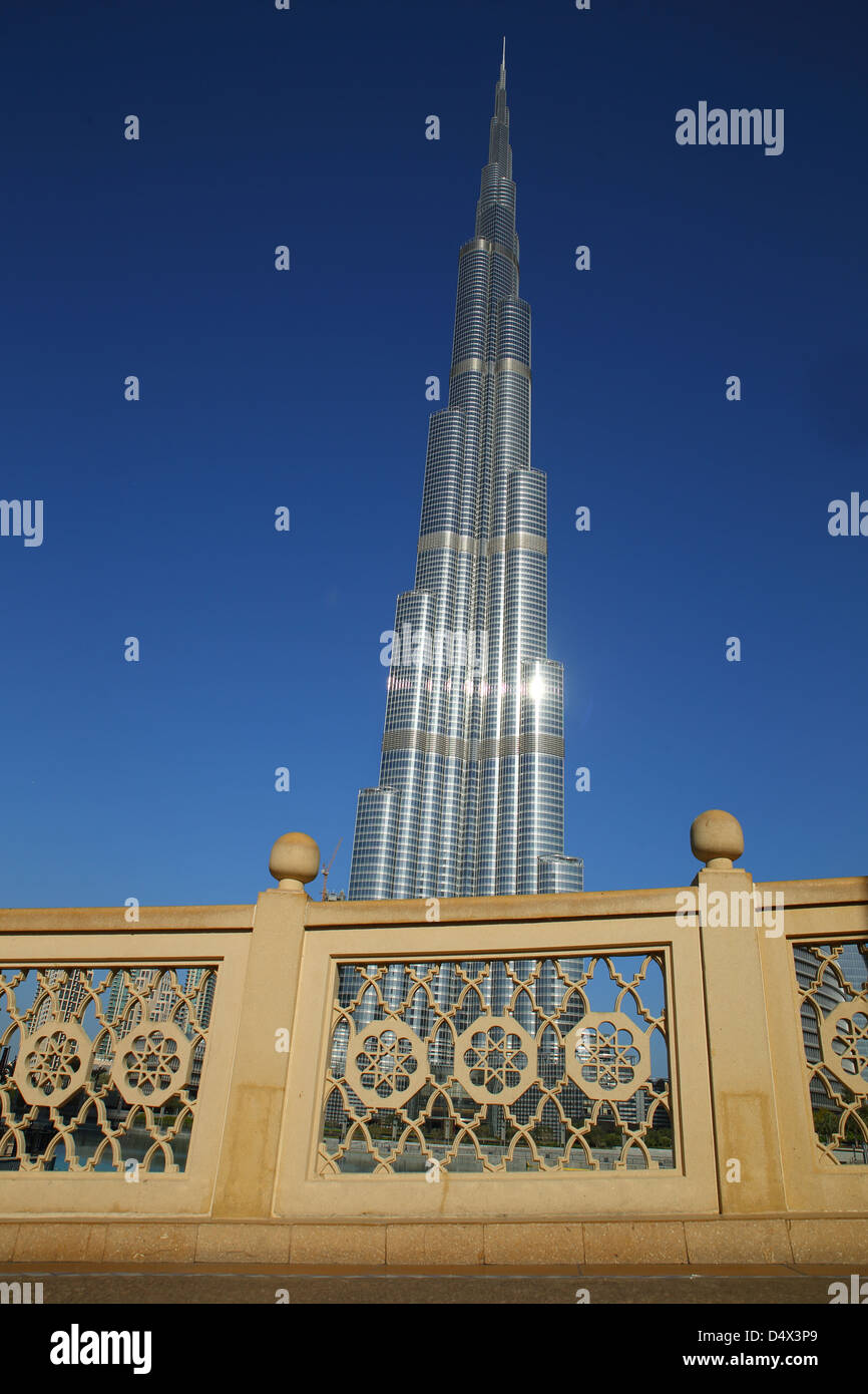 Burj Khalifa, das höchste der Welt bauen, Dubai, Vereinigte Arabische Emirate Stockfoto