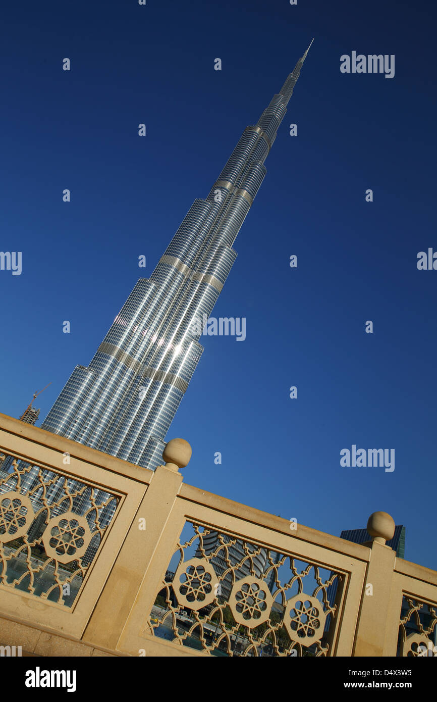 Burj Khalifa, das höchste der Welt bauen, Dubai, Vereinigte Arabische Emirate Stockfoto