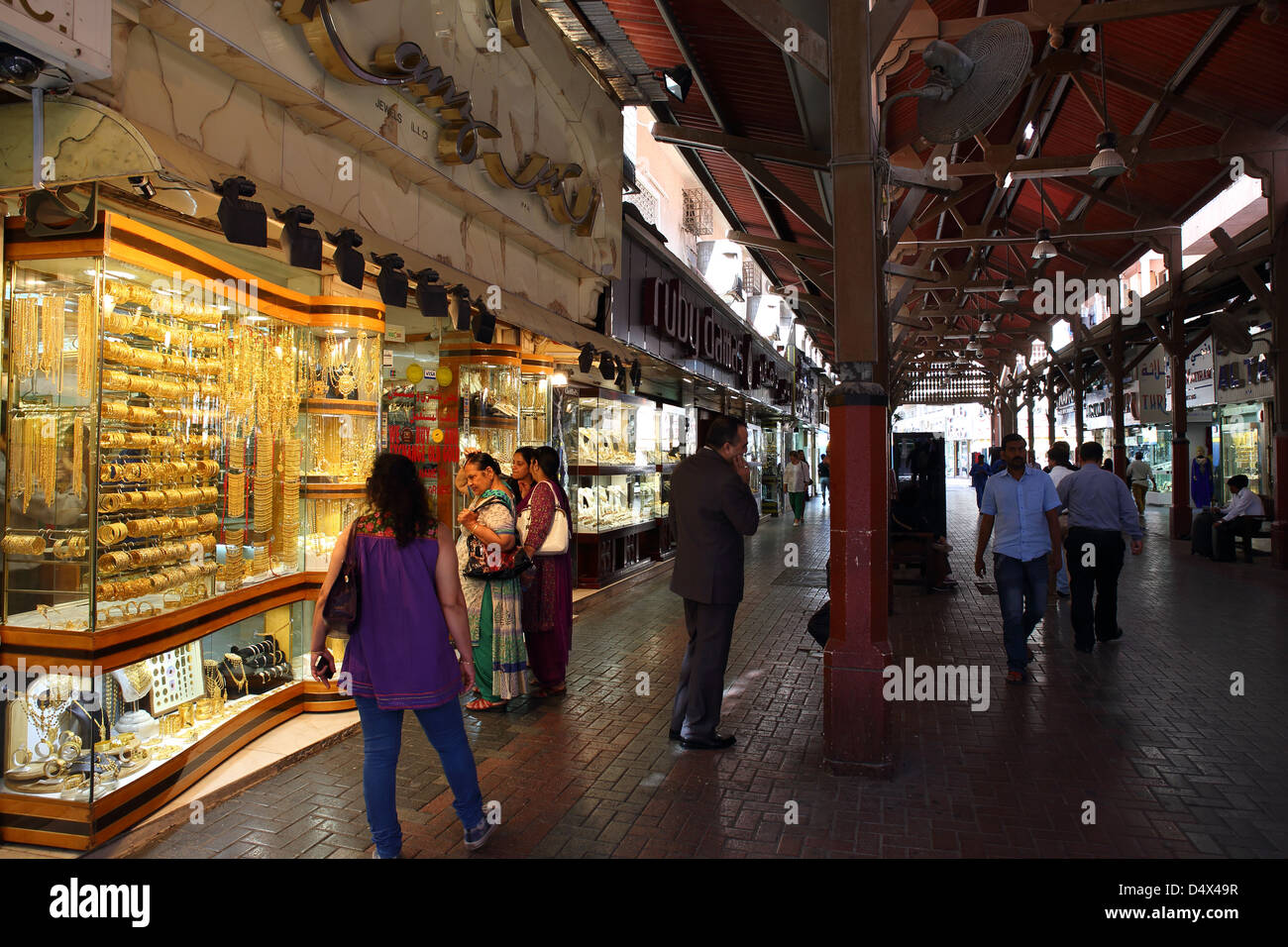 Souk Markt, Dubai, Vereinigte Arabische Emirate Stockfoto