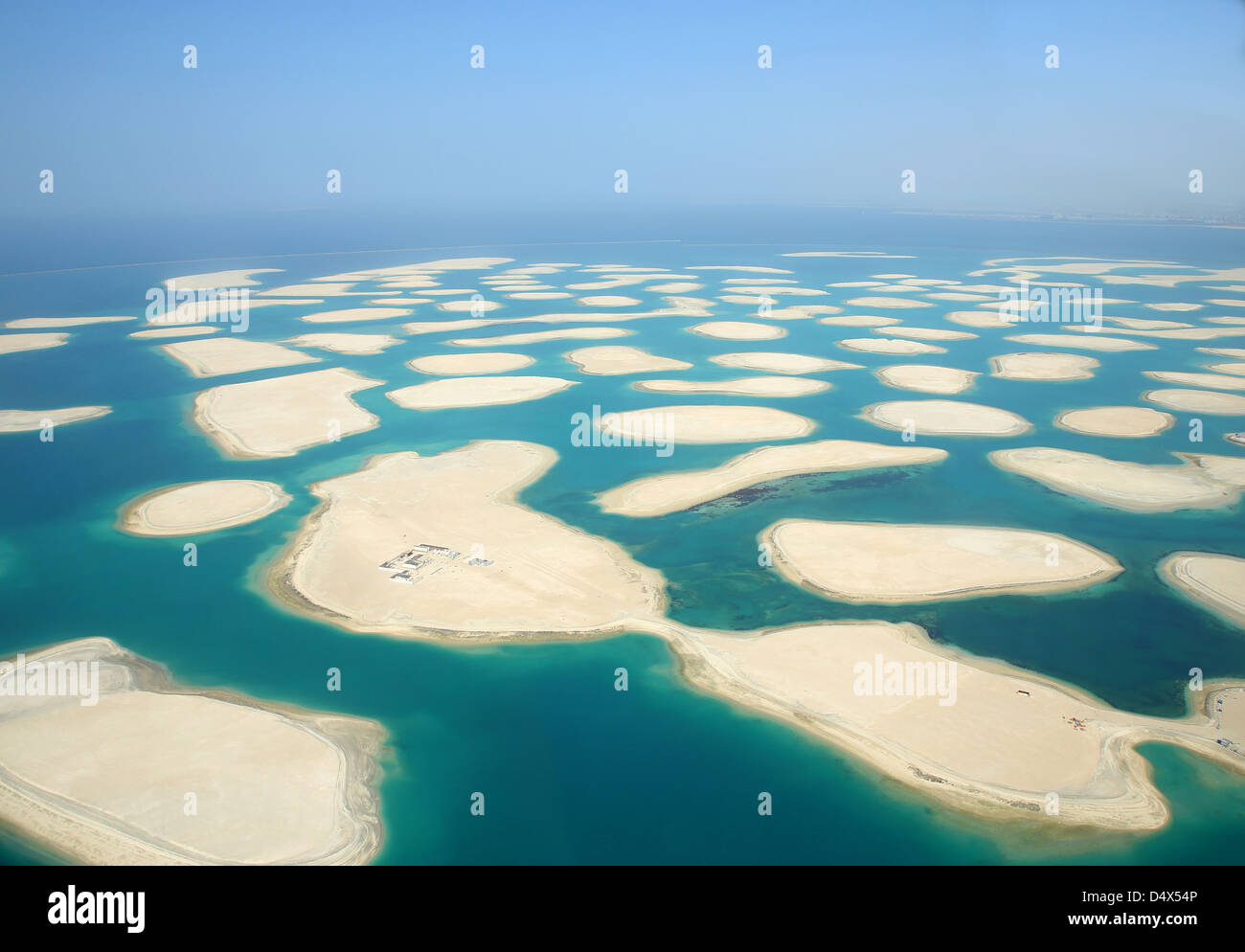 Luftaufnahme der Inseln, Dubai, Vereinigte Arabische Emirate Stockfoto