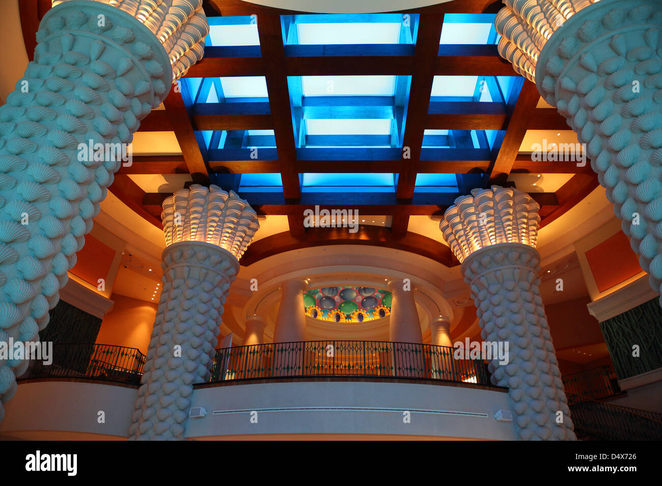 Innenaufnahme des Atlantis Hotel, Dubai, Vereinigte Arabische Emirate Stockfoto