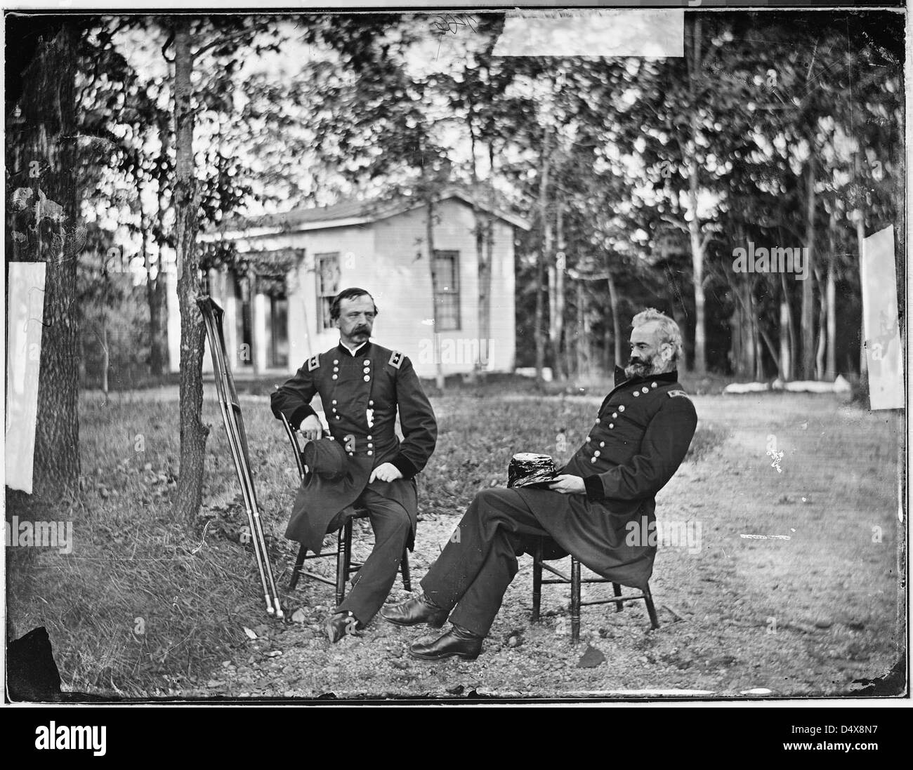 Gen Daniel E. Sickles und General Samuel P. Heintzelman Stockfoto