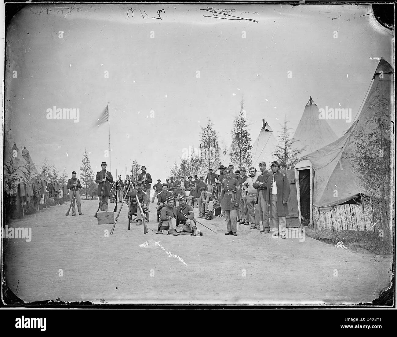 Straße im camp Stockfoto