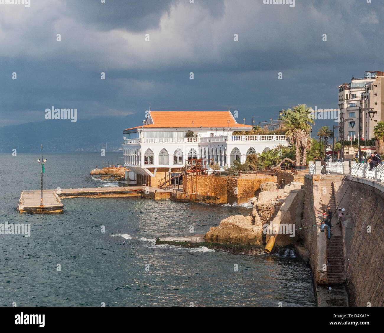 Küste und Corniche von Beirut-Libanon Stockfoto