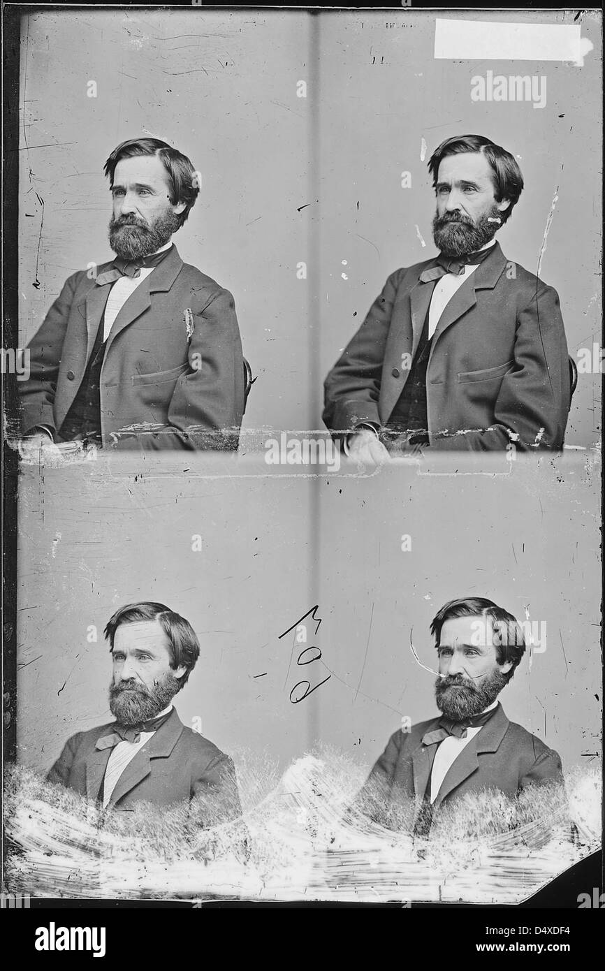 Ein formelles Porträt eines Gentleman aus der Zeit des Bürgerkriegs, fotografiert von Mathew Brady, einem prominenten amerikanischen Fotografen aus dem 19. Jahrhundert. Das Bild ist im Besitz des U.S. National Archives. Stockfoto