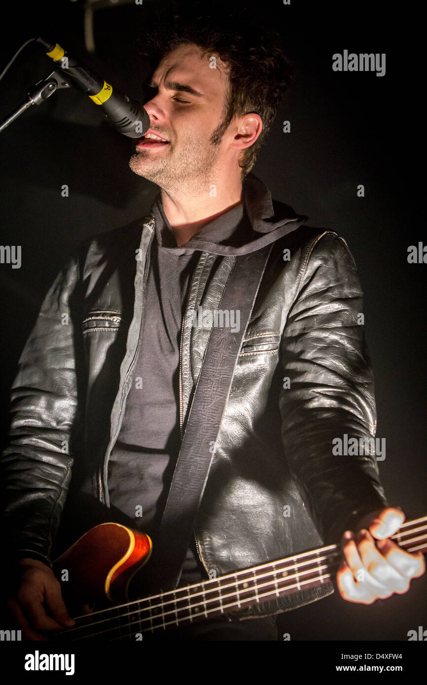 18. März 2013 - tritt The Black Rebel Motorcycle Club, alternative-Rock-Band bei Magazzini Generali, Mailand, Italien Stockfoto