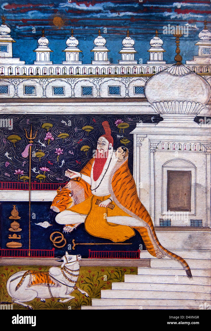 Bhairavi Ragini aus dem 18. Jahrhundert indischen Rajasthan Indien Miniatur Hindhu Stockfoto
