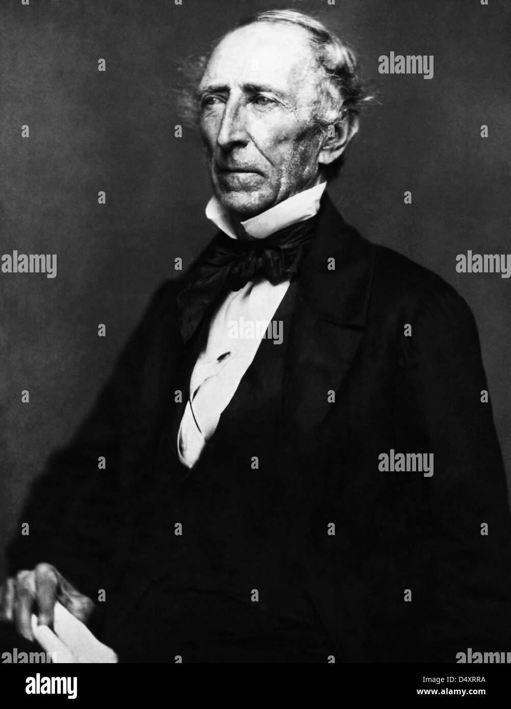 Vintage-Portraitfoto von John Tyler (1790 – 1862) – dem 10. US-Präsidenten (1841 - 1845). Foto ca. 1861. Stockfoto