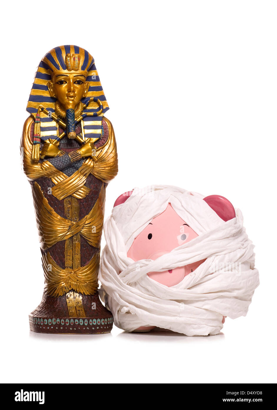 verfluchte Geld sparen Sparschwein Studio Ausschneiden Stockfoto