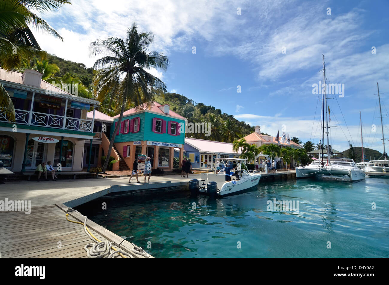 Soper es Hole, Tortola, British Virgin Islands. Stockfoto