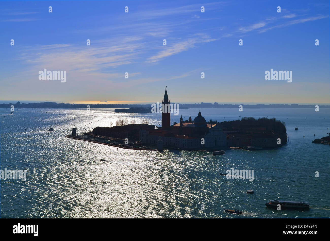 Golf von Venedig, schöne Wasser-Straße - Canal Grande in Venedig, Italien Stockfoto