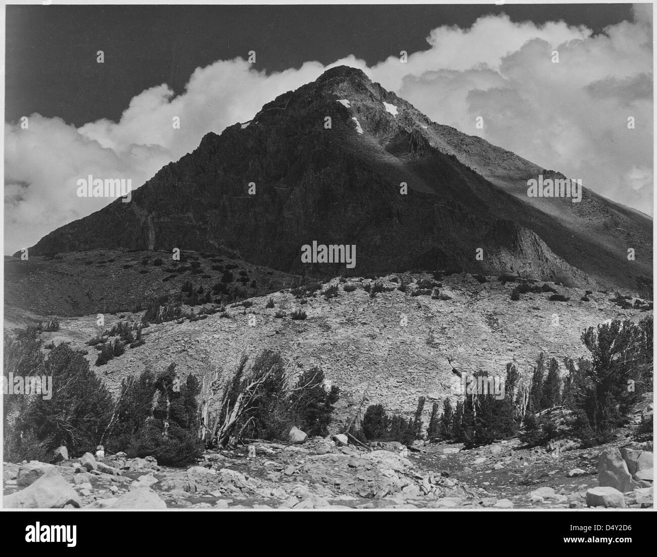 Pinchot Pass, Mt. Wynne, Kings River Canyon (vorgeschlagen als Nationalpark), Kalifornien, 1936. Stockfoto