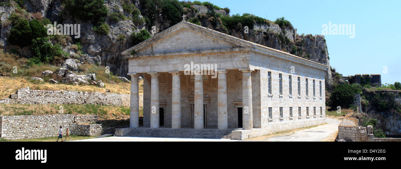 St.-Georgs Kirche, alte Festung Korfu-Stadt, Insel Korfu, Griechenland, Europa Stockfoto