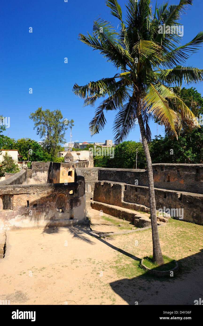 Innere des Fort Jesus in Mombasa Island, Kenia, Ostafrika Stockfoto